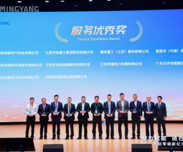 JINGWEI gana el premio a la excelencia en el servicio de Mingyang Smart Energy | La profundización de la alianza estratégica destaca la calidad del servicio.